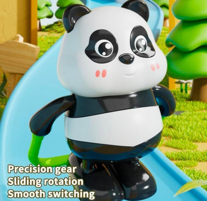 Cute Panda Toy Set 3PCS for Kids | Wobbling Panda with Skateboard, Rope Jump & Ring | Fun Cartoon Play Toys (3+ Years)