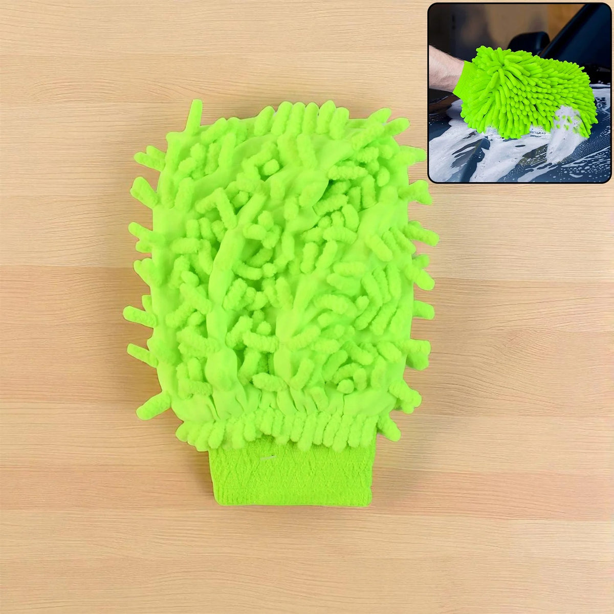 Microfiber Chenille Wash Glove for vehicle Cleaning